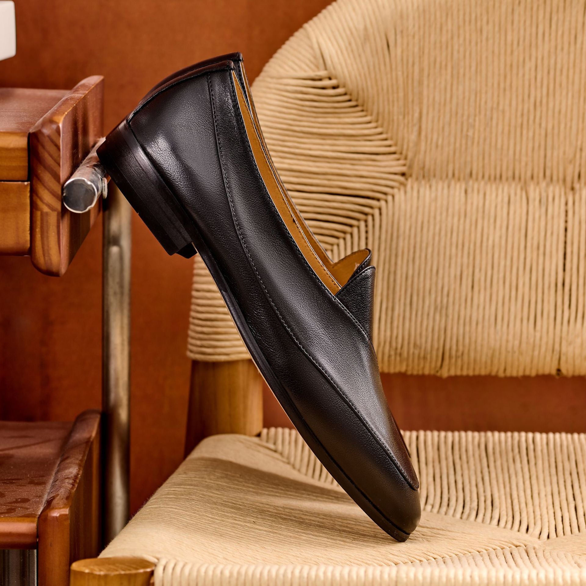 British Retro Off-White Soft Top-Layer Cowhide Leather Soft-Soled Spring/Summer Slip-On Handmade Billy Loafers