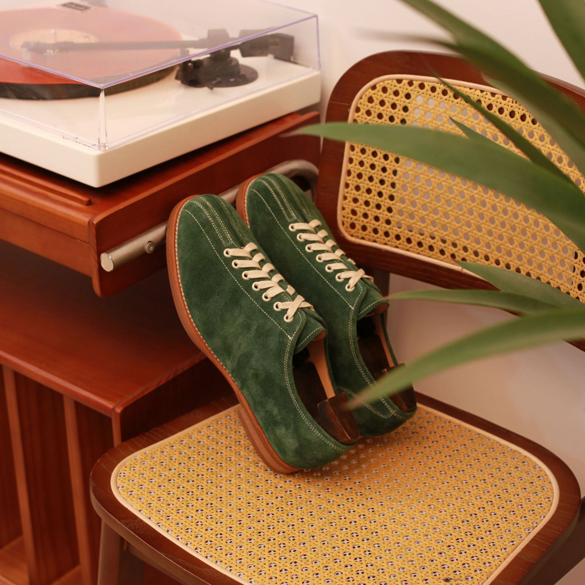 British American first layer cowhide panda color casual shoes comfortable board shoes suit vintage bowling shoes men's shoes