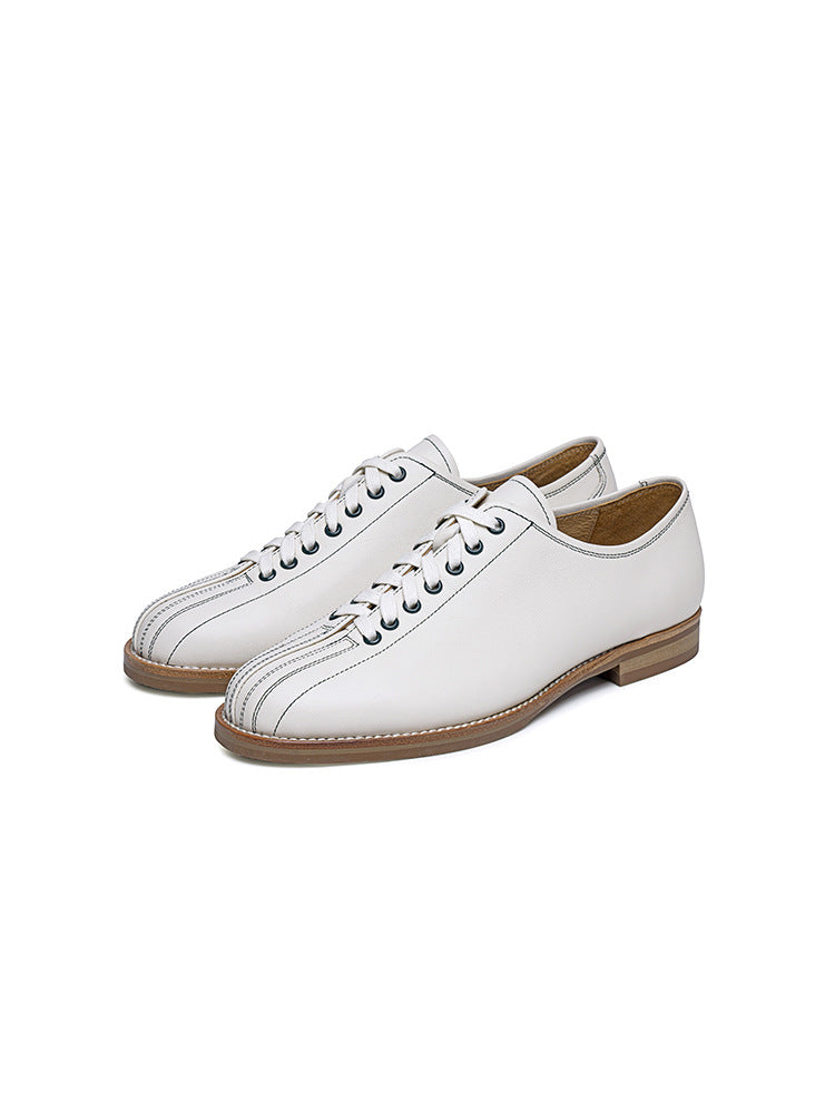 British American first layer cowhide panda color casual shoes comfortable board shoes suit vintage bowling shoes men's shoes