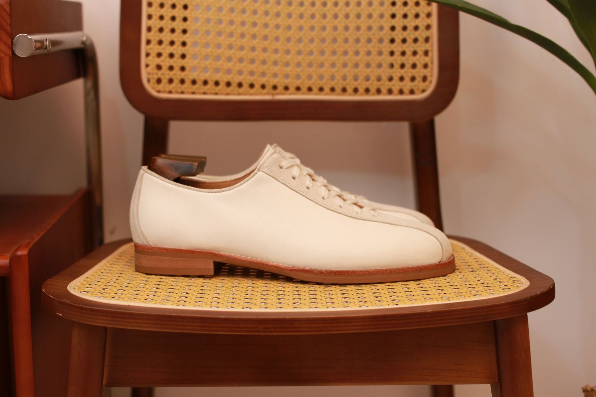 British American first layer cowhide panda color casual shoes comfortable board shoes suit vintage bowling shoes men's shoes
